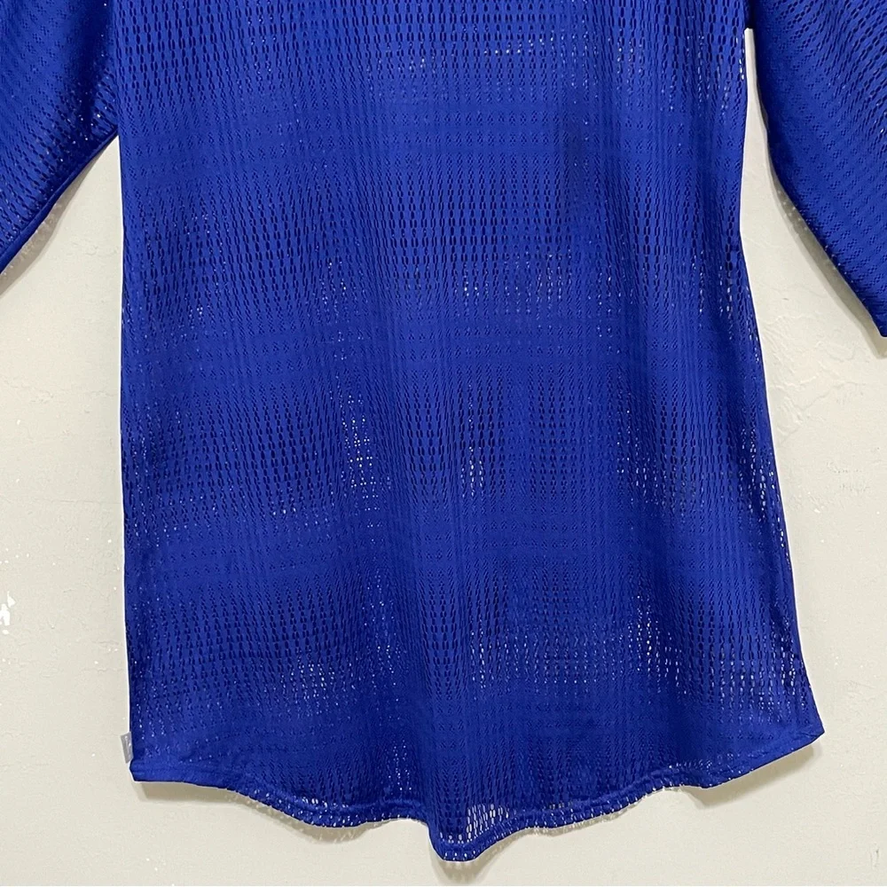 O'Neill Mesh Cover Up Mini Dress Beach Vacation Pool Resort Royal Blue Size XS/S